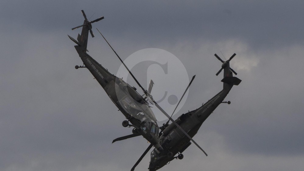 El aniversario 97 de la Fuerza Aérea se celebró con un espectáculo aéreo en Antioquia. FOTOS JAIME PÉREZ