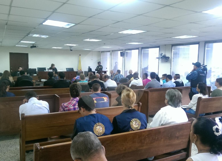 Sala de Justicia y Paz del Tribunal Superior de Medellín. FOTO RICARDO MONSALVE