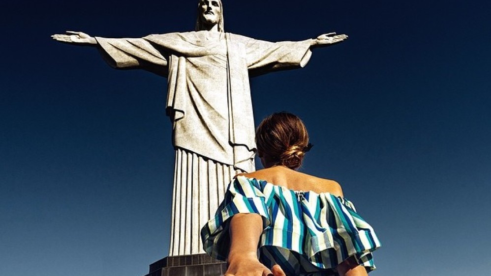 Cristo Redentor, Brasil. Foto: Murad Osmann. En Instagram: @muradosmann